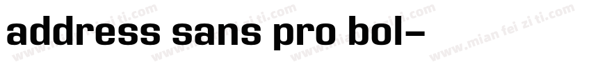 address sans pro bol字体转换